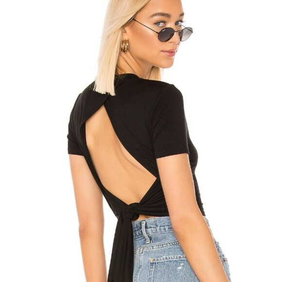 NWOT superdown lynn open back top in black size small - Picture 1 of 6